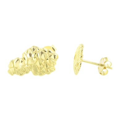 Master Of Bling - Nugget Design Earrings Mens Womens 14k ...