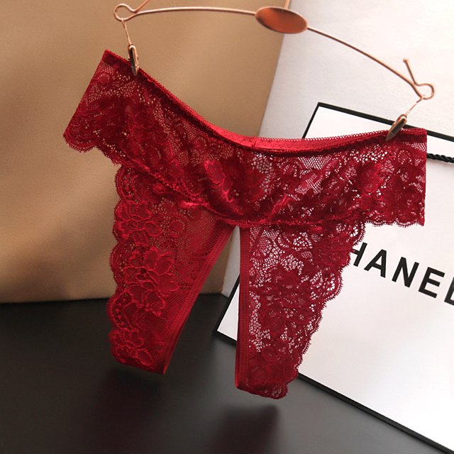 Ropa interior sexy de talla grande para mujer, tentación sexy, entrepierna abierta, talla grande, cintura baja, encaje, coqueteo, triángulo