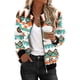 thumbnail image 2 of Chaquetas y abrigos casuales sin capucha de manga larga para mujer Sudadera holgada de manga larga con cremallera Chaqueta informal de béisbol de punto grueso Chaqueta de poliéster para mujer, 2 of 5
