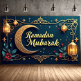thumbnail image 6 of Ramadan Mubarak Eid Moon Lantern Decorative Banner Party Supplies Backdrop Islamic Celebration Event Decoration Photography Props, 6 of 7