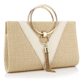 thumbnail image 1 of Bolsa De Playa Bolsos De Noche Bolsos Vegan Bolsas Tejidas Xtellar amarillo, 1 of 4
