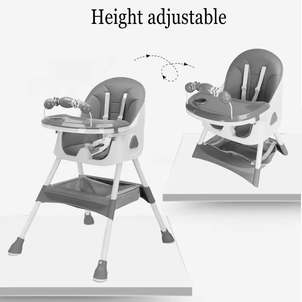 thumbnail image 6 of UBRAVOO Foldable Baby High Chair 6 Months Plus, with Large Antislip Pad & ToyRack, Easy to Clean Feeding,Gray, 6 of 8