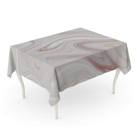 

SIDONKU Tan Architecture Marble Ink Colorful Brown Pattern Abstract Watercolor Tablecloth Table Desk Cover Home Party Decor 60x84 inch