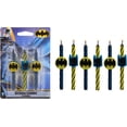 thumbnail image 1 of Batman™ Bougies de Gâteau d'Anniversaire / 6 Bougies d'Anniversaire pour Décorations de Gâteau, Bougies Rayées Noires, Jaunes et Rouges, Décorations de Gâteau pour Fête Batman, 1 of 6