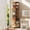 Natural, variant on YODOLLA 8 Tier Rotating Shoe Rack with 4 Universal Casters, 360° Spinning Shoe Display Lazy Susan (Black, 23.6’’×23.6’’×74’’)