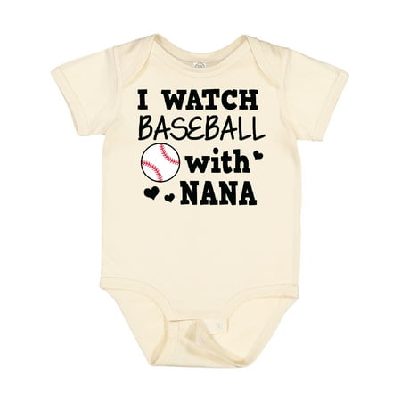 

Inktastic I Watch Baseball with My Nana Gift Baby Boy or Baby Girl Bodysuit