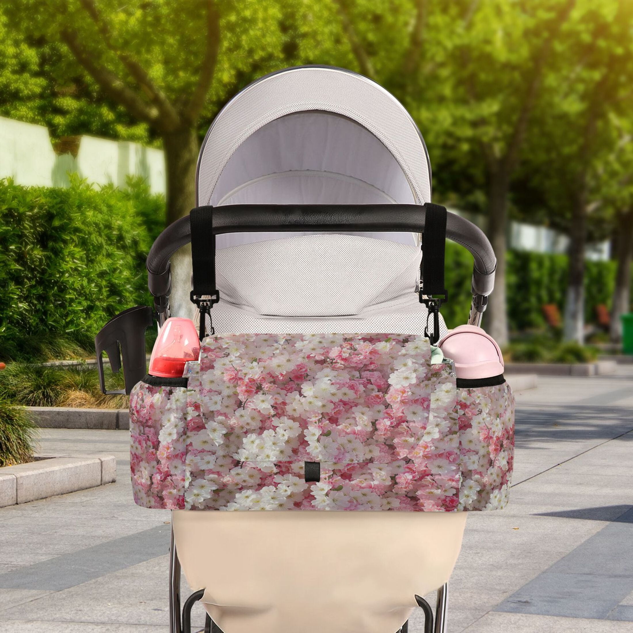 DIXRUYEE Stroller Organizer Blossom Abundance Printed