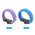 thumbnail image 3 of Uxcell Survival Paracord Bracelets, Braided Paracord Bracelet, Blue, Purple, 3 of 5