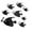 010_Black, variant on Wall Stickers Sea Animals Fishes Theme Waterproof Acrylic Mirror Wall Decor Stickers Removable Dog Diy Sticky Mural Stickers Decals For Living Room Kid Baby Bedroom Bathroom,Blue Home Wall Stickers