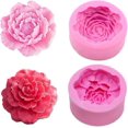 thumbnail image 1 of 2 Pack 3d Silicone Carnation Peony Mold, 1 of 5
