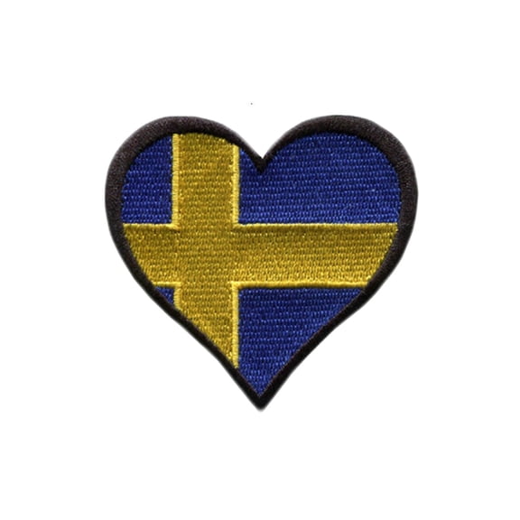 Ysmzzmsy 1 PCS Flag Patches Iron On or Sew On Embroidered Tactical Military National Sweden Patch