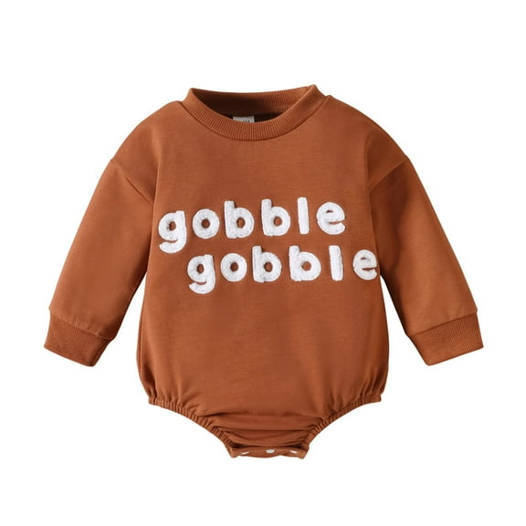 Quealent Baby Boy Clothes Fall Fashion unisex-baby Long Sleeve Bodysuits Organic Cotton for Infant Baby Boys Girls Unisex Brown,3-6 Months