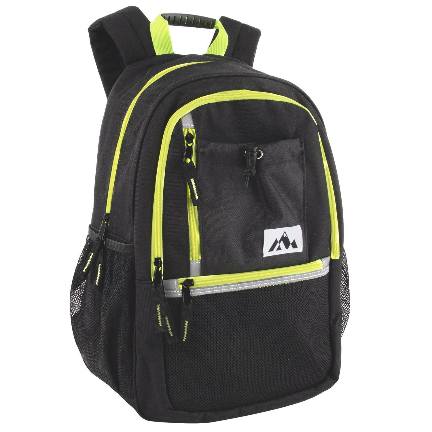 Sac à dos multi-poches Trail Maker avec poche avant zippée en maille, poches latérales en maille, pochette matelassée pour ordinateur portable pour les voyages, les trajets quotidiens, l'école et le g