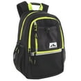 thumbnail image 1 of Trail Maker Multi-Pocket Backpack with Front Mesh Zipper Pocket, Side Mesh Pockets, Padded Laptop Pocket, Rubber Grip Handle & Reflective Trim for Travel, Commute, School & Gym in Black & Neon Green, 1 of 5
