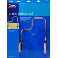 Carex TriGrip Bathtub Safety Rail Grab Bar with Chrome Finish, 200 lb Weight Capacity