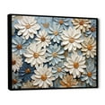 thumbnail image 2 of Designart "Blue Blooms Of Zinnias" Zinnias Floater Framed Canvas Prints, 2 of 5