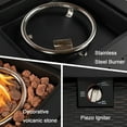 thumbnail image 7 of XXLYY Outdoor square Propane Fire Pit Table, 28-nch Patio Table with 50,000 BTU Burner, Decorative Volcanic Stones & Protective Cover for Outside Patio Deck Garden Backyard, 7 of 7