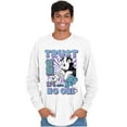 thumbnail image 3 of The Smurfs Cool Kanji Trust No One Men's Long Sleeve Tee T Shirt Brisco Brands X, 3 of 6
