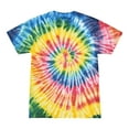 thumbnail image 2 of Colortone Tie Dye T-Shirts Rainbow Junior Sizes, Unisex 100% Cotton, 2 of 3