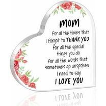 Gifts For Women Heart Shaped Desk Decor Acrylic Birthday Gift For Mom Sister Friend Coworker Women Best Friend
