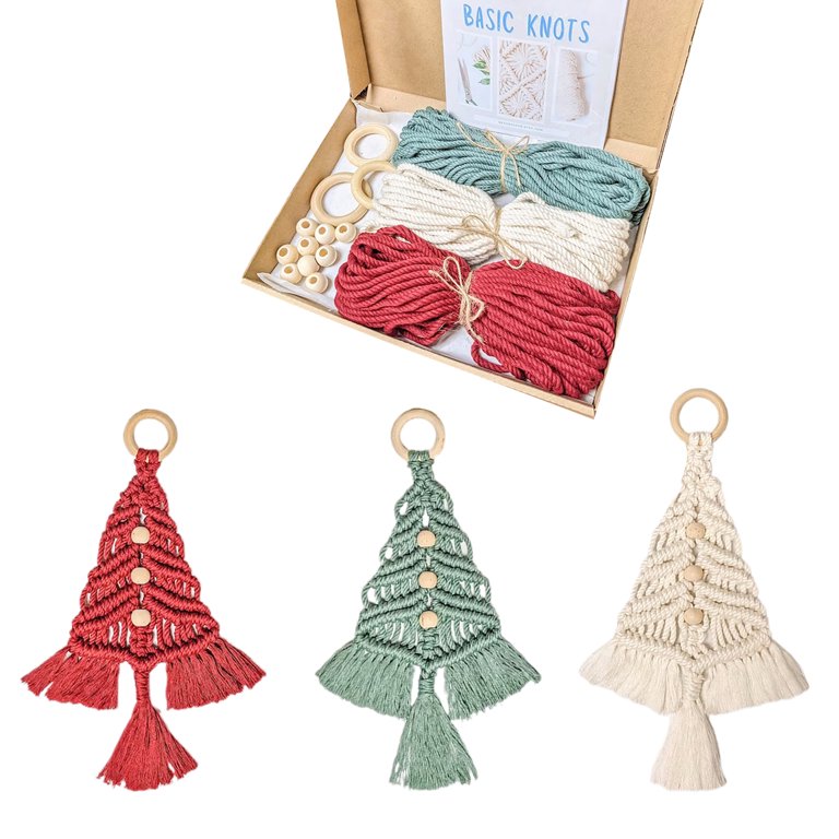 3pcs Unique Christmas Tree DIY Kit, Woven Lace Christmas Tree DIY Kit Wall  Hanging, Christmas Craft Ideas Gifts, Christmas Tree Lace Boho Ornament (1  Set) 