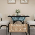 thumbnail image 4 of Modern Dining Table Set with Storage – Kitchen Table and Upholstered Chairs, Space-Saving Furniture for Breakfast Nook, Apartment, or Compact Home Decor, 4 of 10