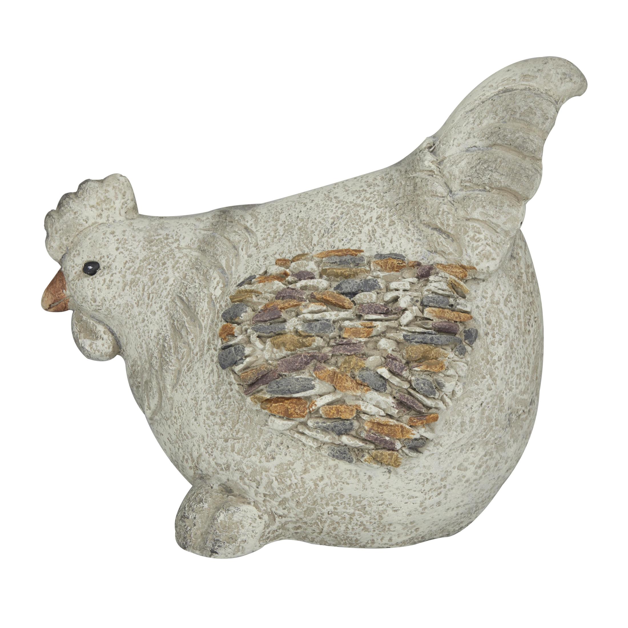DecMode 13" Indoor Outdoor Chicken Garden Sculpture