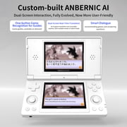 Anbernic Handheld Game Console RG DS Dual-Screen Android 14 Portable Pocket Arcade 40000mAh Battery WiFi Bluetooth HD Output White 1 Count