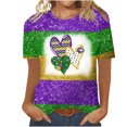 thumbnail image 2 of Fiudx Camisetas para Mujer Tops con Estampado de Moda para Mujer, Blusa de Manga Corta, Camisetas Divertidas con Cuello Redondo, 2 of 3