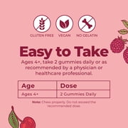 MaryRuths Kids Multivitamin + Postbiotic Gummies Ages 4+, Bone Health, Immune Support, Vegan, Gluten-Free, Dairy-Free, Mixed Berry & Cherry, 60 Count