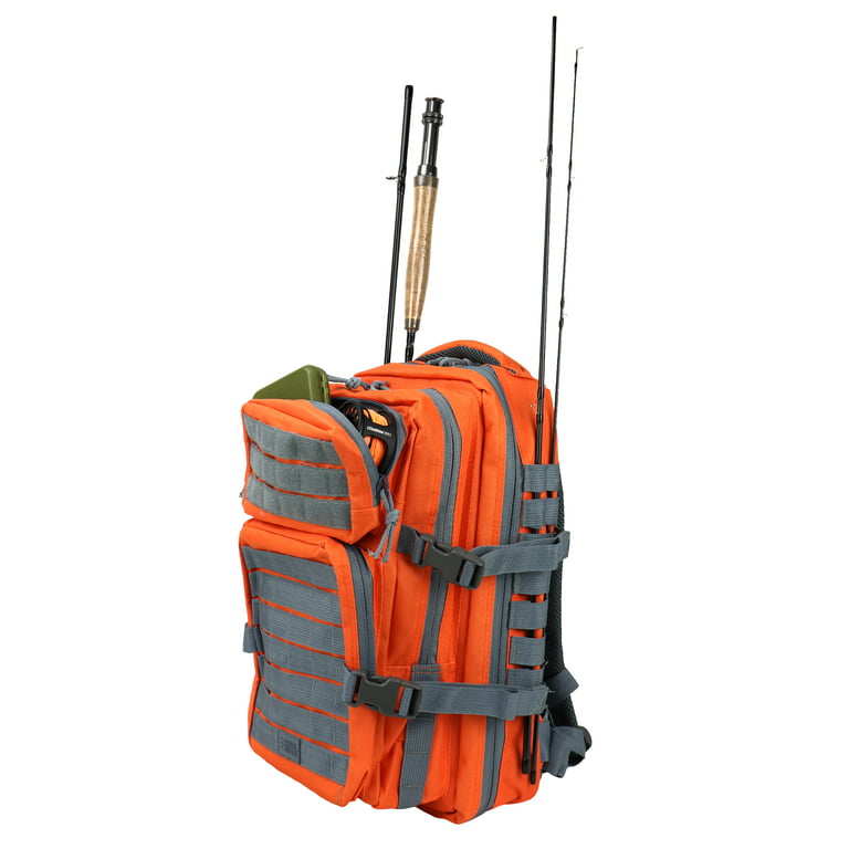 Osage River Gear Fishing Backpack, Tackle and Rod Storage - Orange with  Tackle Box