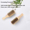 thumbnail image 3 of Soft Hair Brush Beard Styling Brush Double Sided Bristle Hairbrush Wood Handle Hair Scrub Shaving Comb Mustache Brushs For Men Facial1pcs), 3 of 5