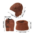thumbnail image 3 of Unisex Knitted Hat And Scarf Set Winter Warm Snowflake Design Large Head Coverage Soft Comfortable Accessories For Cold Weather, 3 of 3