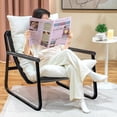 thumbnail image 3 of Modern Accent Chair with Metal Frame & Plush Padded Seat - Comfortable Lounge Chair for Living Room, Office, Bedroom, 3 of 8
