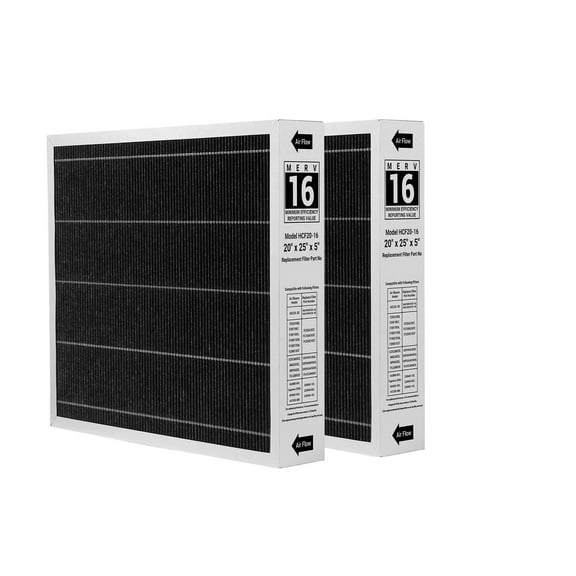 X6675 Replacement for Lennox X6675 20x25x5 MERV 16 Furnace & AC Air Filter (2 Pack)
