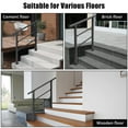 thumbnail image 4 of Outdoor Handrail, 3 Step Stair Handrail, Outdoor Stair Railing Fits 2 to 3 Steps, Wrought Iron Handrail for Concrete Steps, Porch Steps, Easy Assembly, Black, 4 of 6