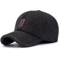 thumbnail image 2 of Winter Baseball Cap for Men, Adjustable Warm Outdoor Sport Golf Cap Hats Dad Caps Earflaps Thicken 55-60CM, 2 of 10