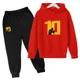 thumbnail image 4 of Conjunto de 2 piezas de sudadera y pantalones con estampado de moda de primavera y otoño para niños de 2 a 12 años, ropa deportiva informal para niñas y niños, 4 of 5