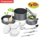 thumbnail image 4 of Pot Camping al aire libre aluminio portátil de utensilios de cocina Kettle 2-3 personas Senderismo Equipo anti-Scald Cuchara Freying Pan Green 14 paquetes tholdsy OD003505-03B, 4 of 7