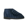 thumbnail image 2 of Zedzzz Mens Bertie Check Velour Touch Fastening Bootee Slippers, 2 of 4