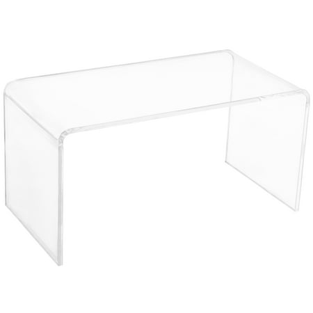 Water Hyacinth Coffee Table 0.78 Inch Thick Rectangle All Acrylic Glass Waterfall Coffee Table - Clear ()