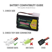 QBLPOWER 1pcs 9.6V 1500mAh NiMH Rechargeable Battery Pack for Toy RC Cars, Robots, Security Devices +1pcs USB