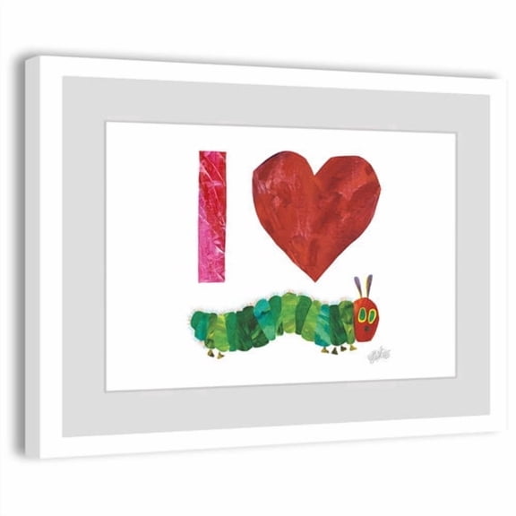 Marmont Hill 'I Heart Caterpillars 2' Framed Print in Gray