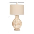thumbnail image 4 of Crestview Collection Jayce 3-Way Rattan Table Lamp with Oat Linen Lamp Shade, 4 of 5