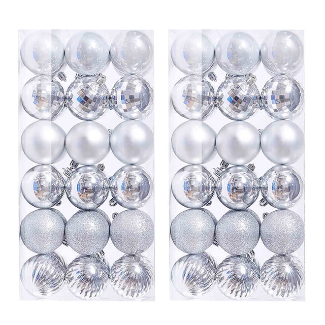 Fiudx 72 Bolas de Navidad para Árbol de Navidad, Adornos Colgantes para Fiestas En Casa, Decoración de 4 Cm