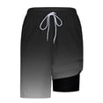thumbnail image 4 of Hurxie Men's 2 in 1 Athletic Quick Dry Shorts,Running Lightweight,Sweat Wicking Gym Workout Elastic Short Black,M, 4 of 6