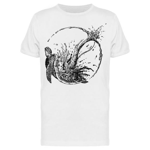 Sketch Turtle Art T-Shirt Men -Image by Shutterstock, Male Small