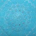 thumbnail image 4 of Stylo Culture Indian Settee Sofa Throw Pillow Covers 24 x 24 Big Hand Embroidered Turquoise Bohemian 60x60 cm Home Decor Cotton Mirrored Square Cushion Covers | Set Of 2, 4 of 4