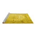 thumbnail image 2 of Ahgly Company Machine Washable Indoor Square Persian Yellow Traditional Area Rugs, 8' Square, 2 of 4