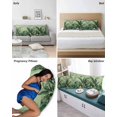 thumbnail image 5 of Palm Leaves Tropical Queen Pillow Cases Set of 2 - Microfiber Bed Throw Pillow Covers, Green Botanical Summer Green Ombre Decorative Lumbar Pillow Cover with Envelope Closure for Sofa/Travel 20"x30", 5 of 6